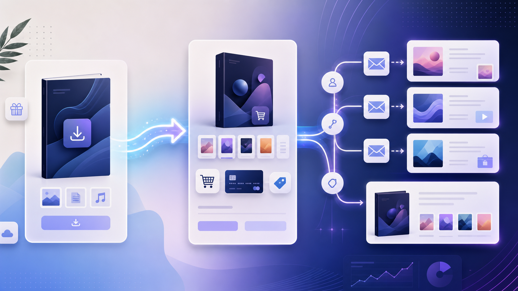 Summary graphic for Best Tripwire Offers for Digital Download Sellers in 2026 showing a practical path from feeder traffic to a monetization-ready next step.